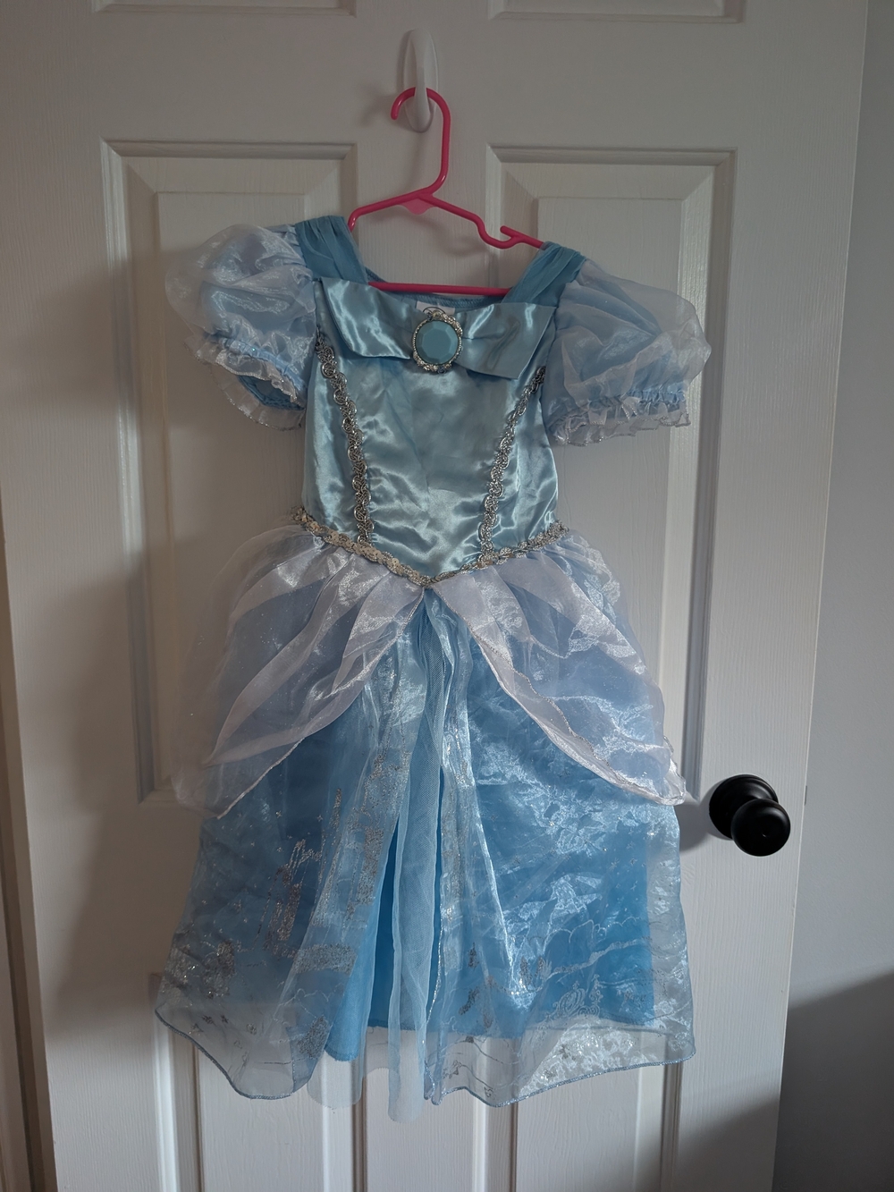 Disney Cinerella Light Blue And Silver Princess Costume Dress Size 4